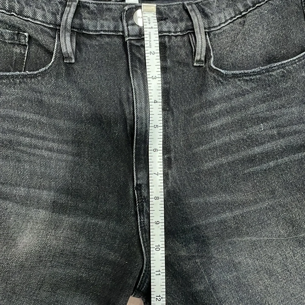Frame distressed Le Sylvie Slender Straight high waist black jeans. Size 29 - Picture 8 of 10
